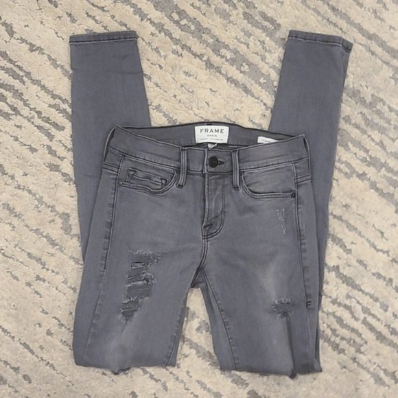 Frame Denim Le Skinny De Jeanne Jeans  Grey, Skinny Jeans, - Picture 5 of 7